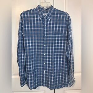 Men's Blue Plaid Peter Millar button down